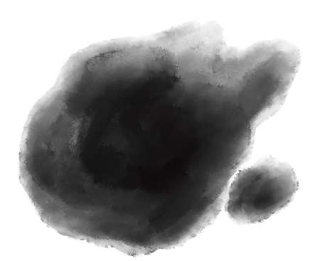 Black chinese japanese ink stroke painting element organic shape illustration artの写真素材