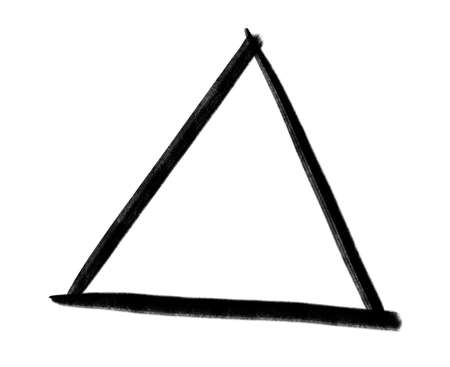 black ink line triangle doodle freehand sketch drawing shape form abstrat element artの写真素材