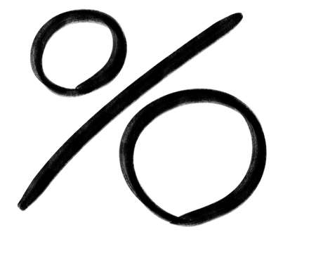 black ink line percent symbol doodle freehand sketch drawing shape form abstrat element artの写真素材