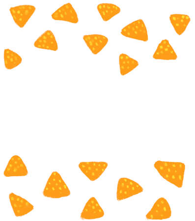 Colorful sprinkle salsa party Mexican food decorative banner elements doodle hand drawnの写真素材