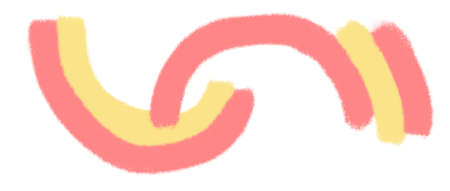 Freeform abstract shape freeform line minimal colorful decorative background element doodle artの写真素材