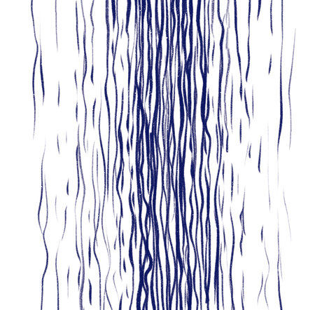 Japanese style doodle pattern decoration drawing blue and gold color hand sketch style illustration art elementの写真素材