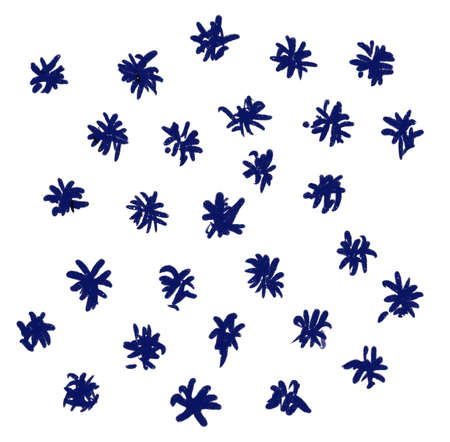 Japanese style doodle pattern decoration drawing blue and gold color hand sketch style illustration...