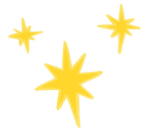 star doodle freehand sketch drawing shape form abstrct element of night sky shining