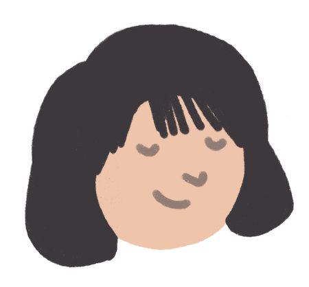 Asian woman relax happy selfcare love face cartoon illustration artの写真素材