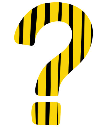 Question mark with color doodle symbol icon hand drawn illustrationの写真素材