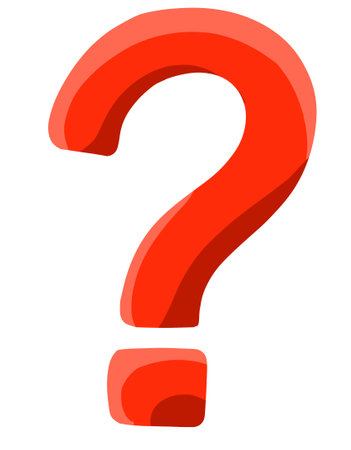 Question mark with color doodle symbol icon hand drawn illustrationの写真素材