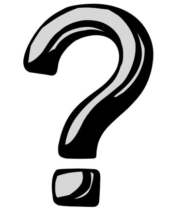 Question mark with color doodle symbol icon hand drawn illustrationの写真素材