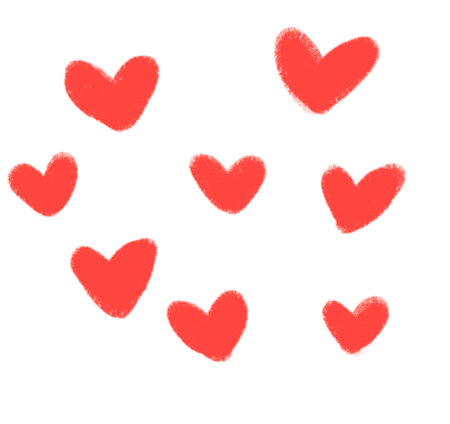 Valentine heart love shape deocration hand drawing illustration element artの写真素材