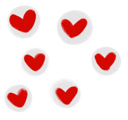 Valentine heart love shape deocration hand drawing illustration element artの写真素材