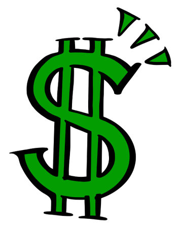Money dollar symbol icon financial revenue cash abstract hand painting drawing illustration artの写真素材