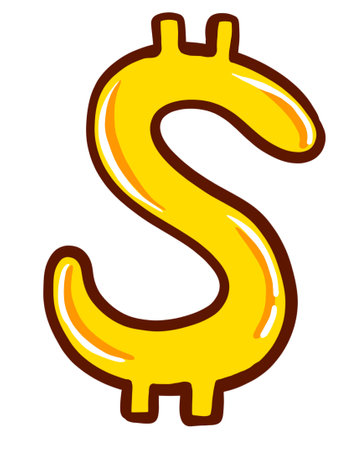 Money dollar symbol icon financial revenue cash abstract hand painting drawing illustration artの写真素材
