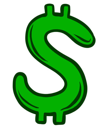 Money dollar symbol icon financial revenue cash abstract hand painting drawing illustration artの写真素材