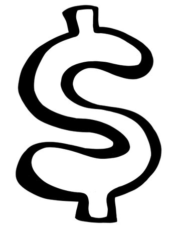 Money dollar symbol icon financial revenue cash abstract hand painting drawing illustration artの写真素材