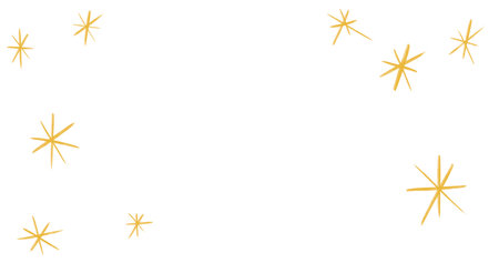 Starry night moon star night sky decorative gold blue ornament illustrationの写真素材