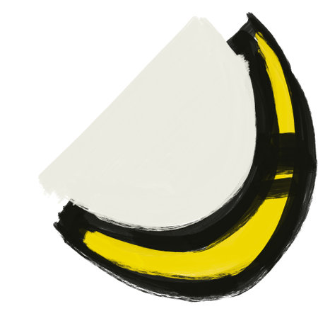 Yellow black pattern element doodle sketch oil painting brush texture background artisticの写真素材