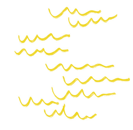 Yellow black pattern element doodle sketch oil painting brush texture background artisticの写真素材