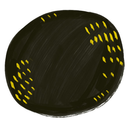 Yellow black pattern element doodle sketch oil painting brush texture background artisticの写真素材