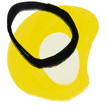 Yellow black pattern element doodle sketch oil painting brush texture background artisticの写真素材