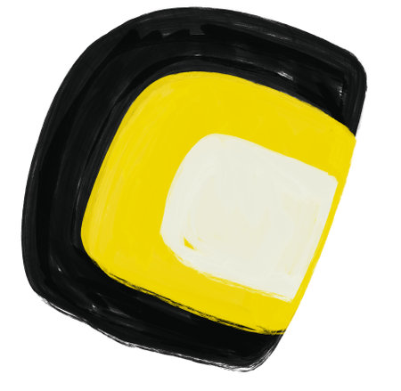 Yellow black pattern element doodle sketch oil painting brush texture background artisticの写真素材