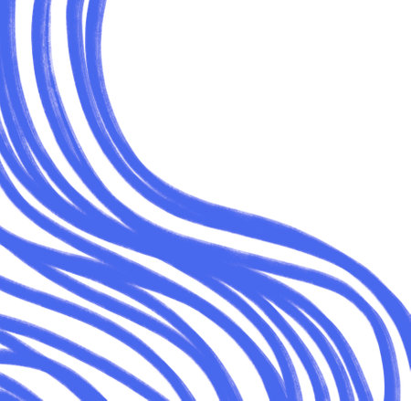 Caligraph brush painting illustration line star sky element starry night yellow and blue artの写真素材
