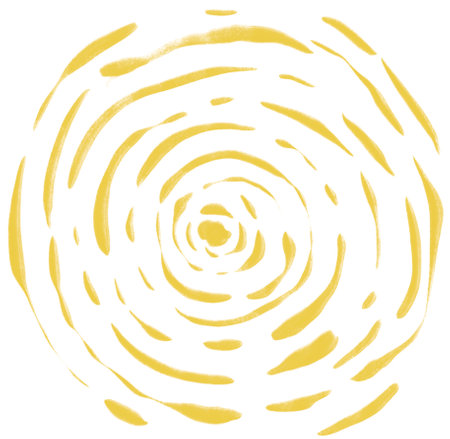 Caligraph brush painting illustration line star sky element starry night yellow and blue artの写真素材