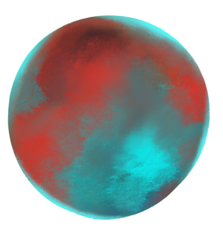 Round sphere circle circlular bubble shape hand painting texture illustration element artの写真素材