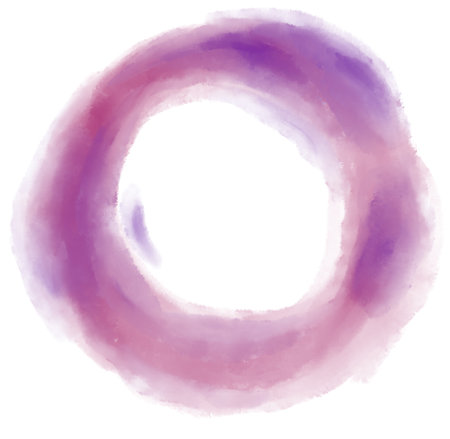 Watercolor wet painting colour blending elements dots brush stroke circle sphere background illustration artの写真素材
