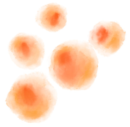 Watercolor wet painting colour blending elements dots brush stroke circle sphere background illustration artの写真素材