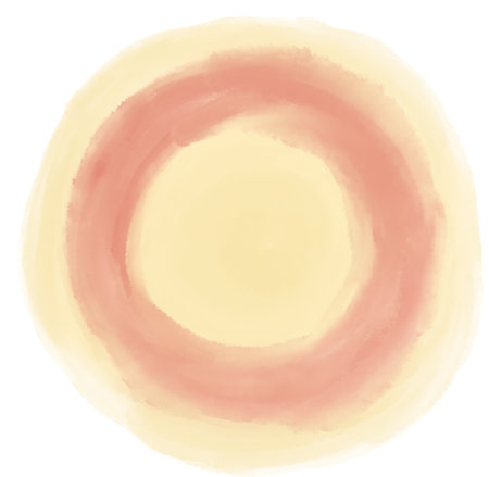 Watercolor wet painting colour blending elements dots brush stroke circle sphere background illustration artの写真素材