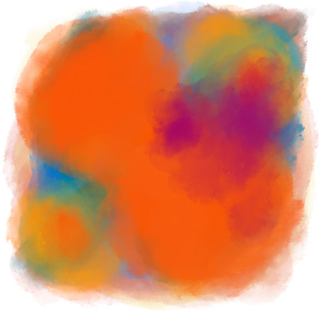 Watercolor wet painting colour blending elements dots brush stroke circle sphere background illustration artの写真素材