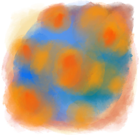 Watercolor wet painting colour blending elements dots brush stroke circle sphere background illustration artの写真素材
