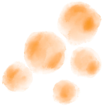 Watercolor wet painting colour blending elements dots brush stroke circle sphere background illustration artの写真素材