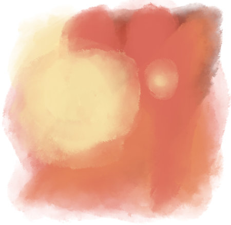 Watercolor wet painting colour blending elements dots brush stroke circle sphere background illustration artの写真素材