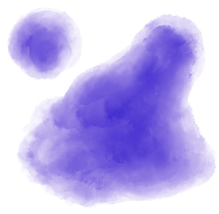 Blue purple watercolor painting spot bubble texture artistic illustration artの写真素材