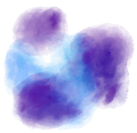 Blue purple watercolor painting spot bubble texture artistic illustration artの写真素材
