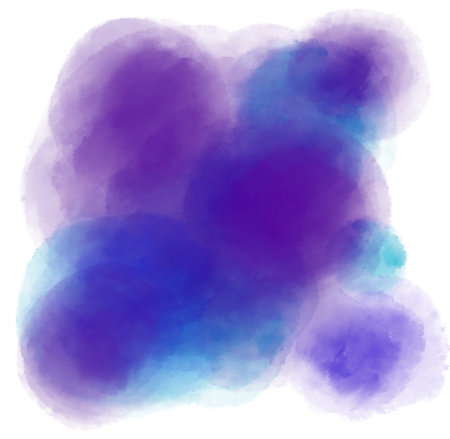 Blue purple watercolor painting spot bubble texture artistic illustration artの写真素材