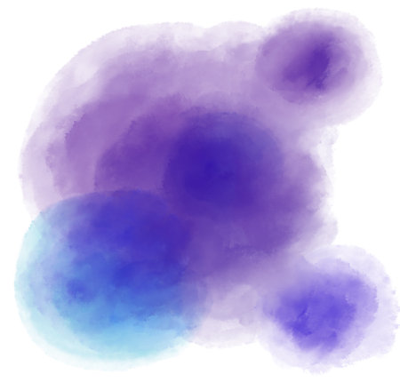 Blue purple watercolor painting spot bubble texture artistic illustration artの写真素材