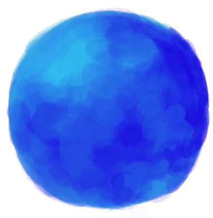 Watercolor wet painting colour blending bubble circle sphere brush texture illustration art backgroundの写真素材