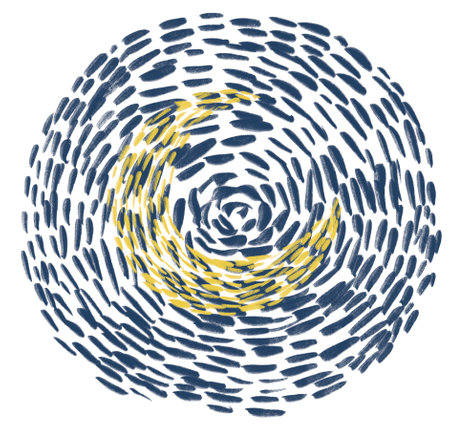Starry night moon illustration hand painting modern style vincent van gogh inspire stars and crescent moon artの写真素材