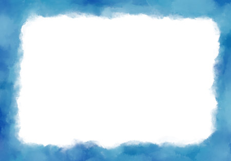 watercolor png frame with copy space watercolour painting background design element  artの写真素材