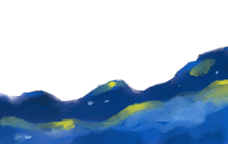 night starry sky element stars moon cloud watercolor painting artistic texture artの写真素材