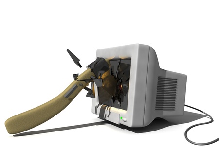 Computer is brokedの写真素材