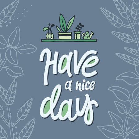 Vector quote Home garden of fragrant herbsのイラスト素材