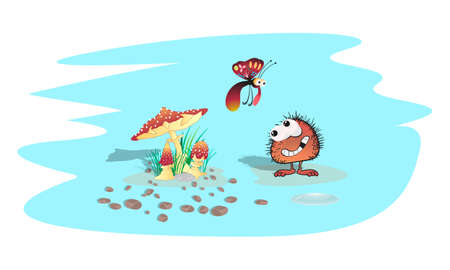 Drawn in cartoon style for the design of postcards, posters and drawings.のイラスト素材