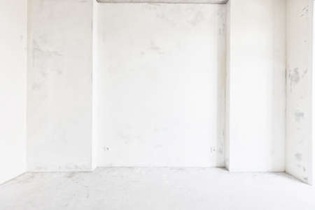 interior of the apartment without decoration in gray colorsの写真素材
