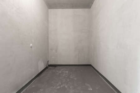 interior of the apartment without decoration in gray colors