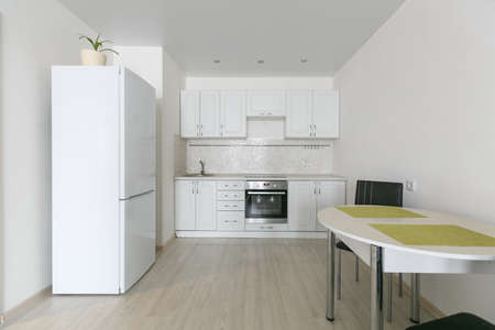 kitchen set in the interior of the apartment
