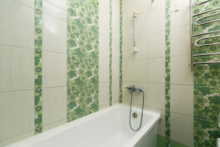 modern bathroom room with toilet and washing machine