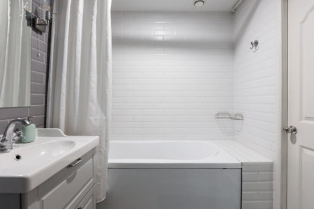 modern bathroom room with toilet and washing machine